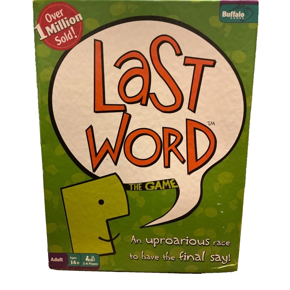 Buffalo Games Last Word Board Game Adult OS Green NEW Open Box Strategy Game